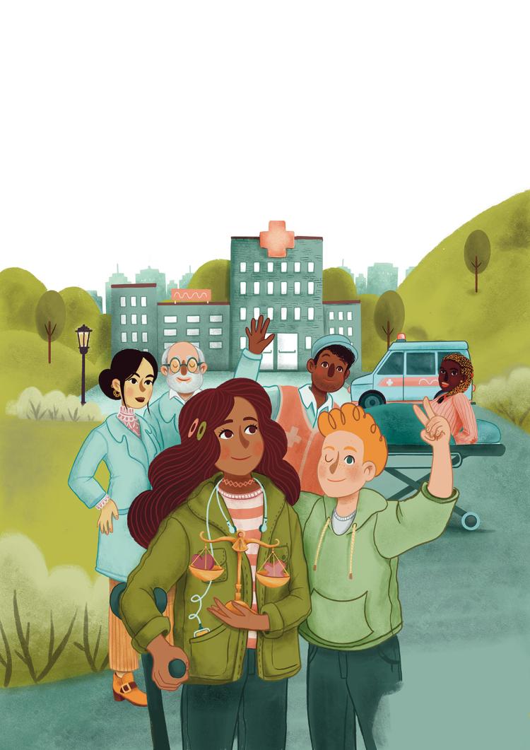 Illustration hopital patients